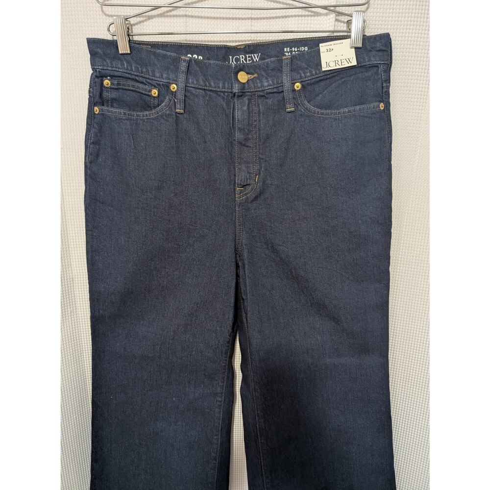 NWT! J. CREW! DEEP BLUE DENIM "'96 DENIM TROUSER" WIDE LEG, 5 POCKET JEANS! 14P - Picture 3 of 14